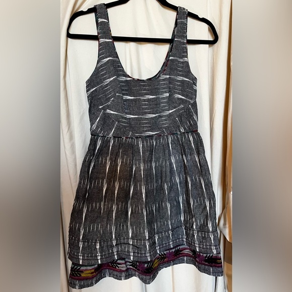 Free People Gray and White Patterned Dress - Picture 2 of 8